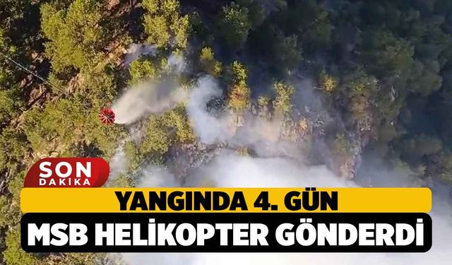 Orman Yangınının 4. Gününde, Milli Savunma Bakanlığı Helikopter Gönderdi