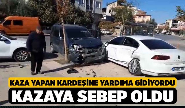 Kardeşine Yardıma Giderken Zincirleme Kazaya Sebep Oldu