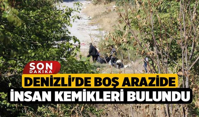 Denizli'de Boş Arazide İnsan Kemikleri Bulundu