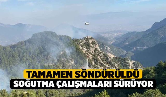 Denizli'deki Yangın Söndü Soğutma Çalışmaları Sürüyor