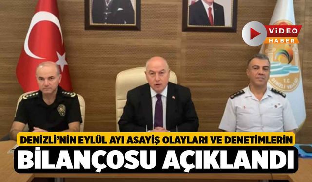 Denizli’nin Eylül Ayı Asayiş Olayları ve Denetimlerin Bilançosu Açıklandı