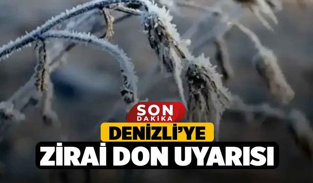 Denizli’ye zirai don uyarısı