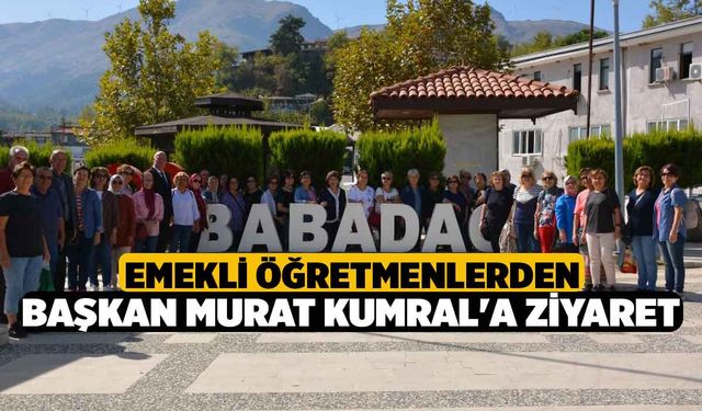 Emekli öğretmenlerden Başkan Murat Kumral'a ziyaret