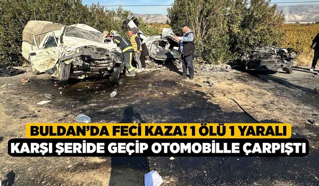 Kamyonet Karşı Şeride Geçti Otomobille Çarpıştı: 1 ölü 1 yaralı