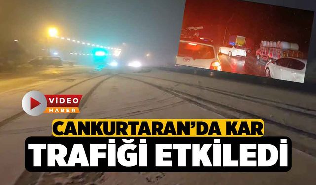 Cankurtaran'da Kar Yağışı Trafiği Etkiledi