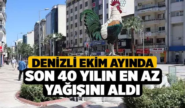 Denizli Ekim ayında son 40 yılın en az yağışını aldı