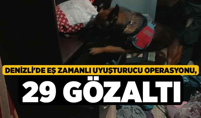 Denizli'de Eş Zamanlı Uyuşturucu Operasyonu, 29 Gözaltı