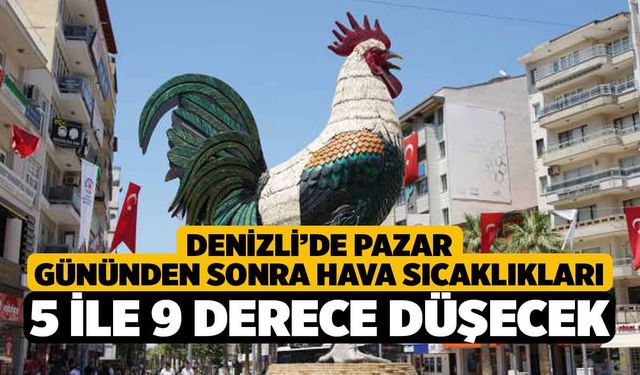 Denizli’de Pazar Gününden Sonra Hava Sıcaklıkları 5 ile 9 Derece Düşecek