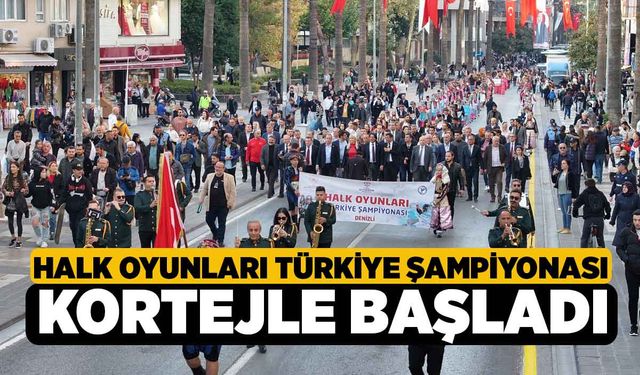 Halk Oyunları Türkiye Şampiyonası kortejle başladı