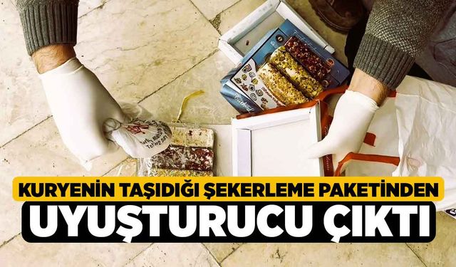 Kuryenin Taşıdığı Şekerleme Paketinden Uyuşturucu Çıktı