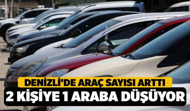 Denizli’de Araç Sayısında Yeni Rekor