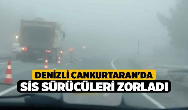 Denizli Cankurtaran'da Sis Sürücüleri Zorladı