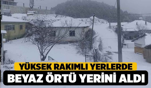 Denizli'de Yüksek Yerler Karla Uyandı