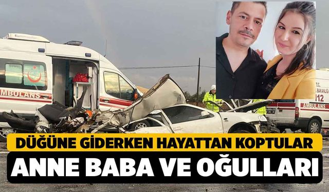 Düğüne Giden Aile Kaza Geçirdi 3 Ölü 3 Yaralı