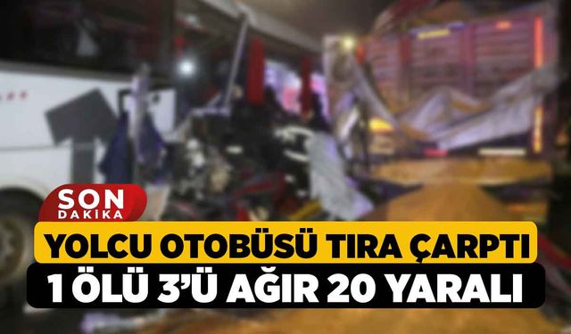 Sarayköy'de Kaza! Otobüs Tıra Çarptı 1 Ölü 20 Yaralı