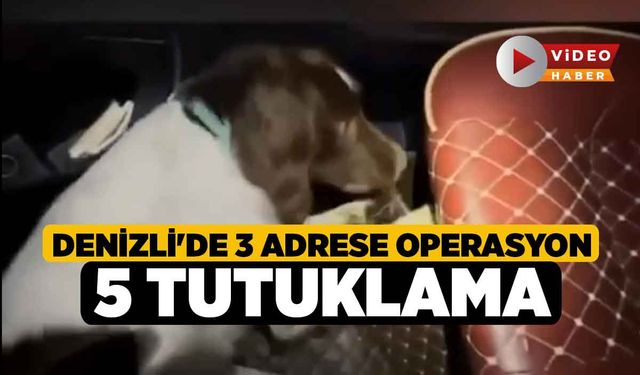 Denizli'de 3 Adrese Operasyon 5 Tutuklama