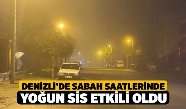 Denizli’de Sabah Saatlerinde Yoğun Sis Etkili Oldu