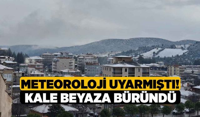 Meteoroloji Uyarmıştı! Kale beyaza büründü