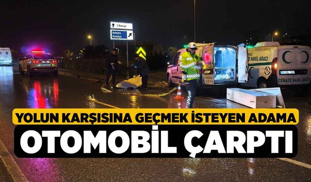 Yolun Karşısına Geçmek İsteyen Adama Otomobil Çarptı