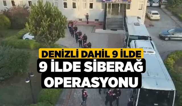 Denizli dahil 9 İlde Siberağ Operasyonu