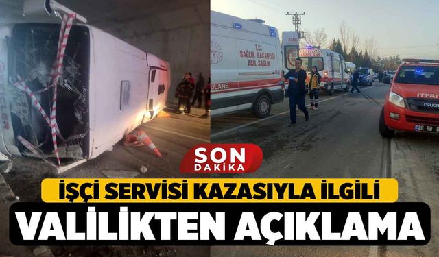 İşçi Servisi Kazasıyla İlgili Denizli Valisinden Açıklama