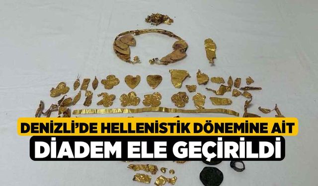 Denizli’de Hellenistik dönemine ait diadem ele geçirildi