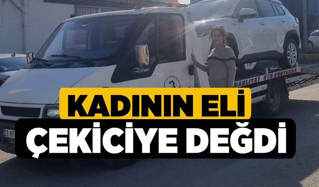 Kadının eli çekiciye değdi