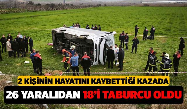 2 Ölümlü Kazada Yaralanan 26 Öğrencinin 18'i Tabucu Oldu