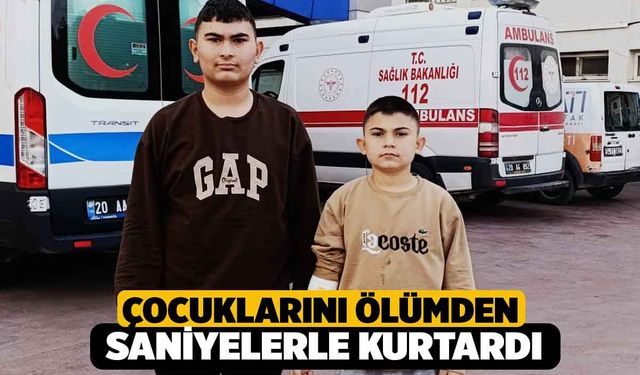 Çocuklarını Ölümden Saniyelerle Kurtardı