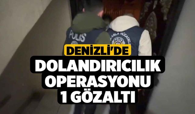 Denizli'de Dolandırıcılık Operasyonu 1 Gözaltı