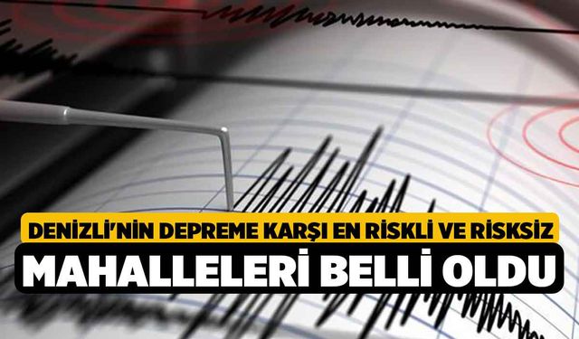 Denizli'nin Depreme Karşı En Riskli ve Risksiz Mahalleleri Belli Oldu!