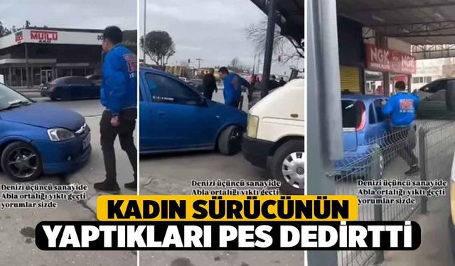 Kadın Sürücünün yaptıkları pes dedirtti