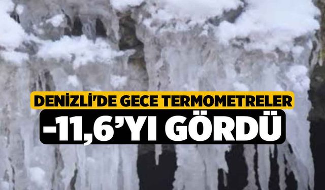 Denizli'de Gece Termometreler -11,6’yı Gördü