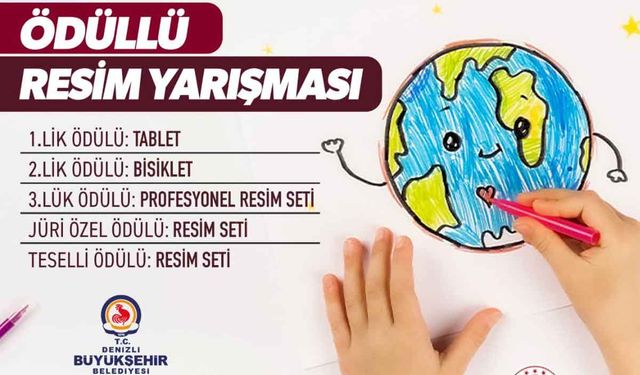 Denizli'de Sıfır Atık temalı resim yarışması