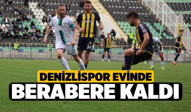 Denizlispor Evinde Ağrıspor 1970'le Berabere Kaldı