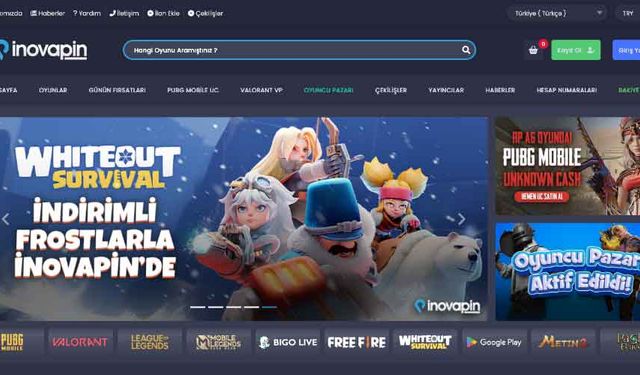 inovapin.com: Oyun Dünyasının Güvenilir Dijital Mağazası