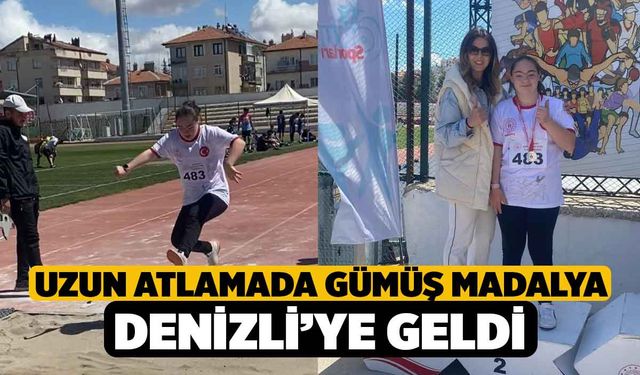 Uzun atlamada gümüş madalya Denizli’ye geldi
