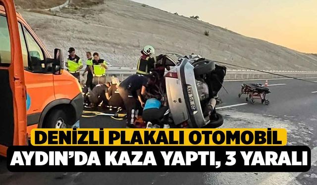 Denizli Plakalı Otomobil Yenipazar'da Kaza Yaptı: 3 yaralı