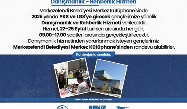 Merkezefendi Belediyesi YKS Danışmanlığı Reklam