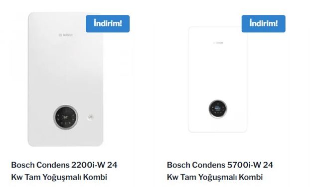 ECA ve Bosch Yoğuşmalı Kombi Fiyatları