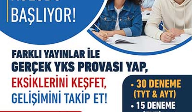 Denizli Büyükşehir’in YKS Deneme Kulübü başlıyor