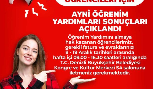 Denizli Büyükşehir’de öğrenim desteği için fatura teslim süreci başladı