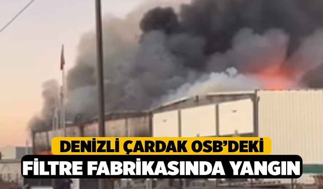Denizli Çardak OSB’deki Filtre Fabrikasında Yangın