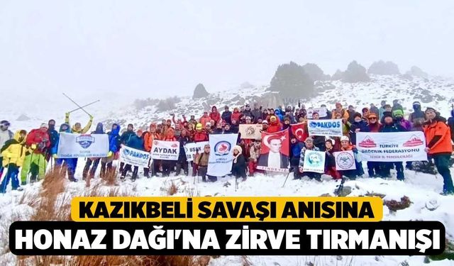 Kazıkbeli Savaşı anısına Honaz Dağı'na zirve tırmanışı