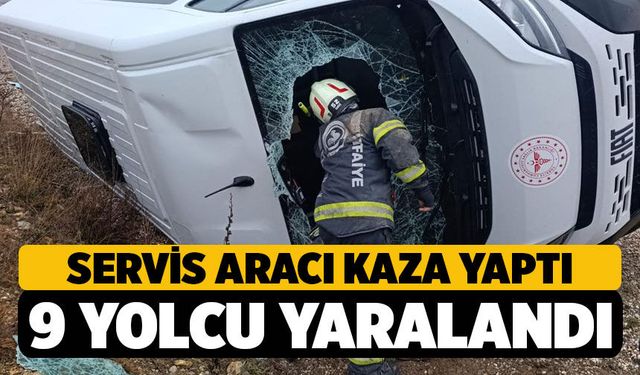 Tavas’ta Kaza; Servis Aracı Yan Yattı 9 yaralı