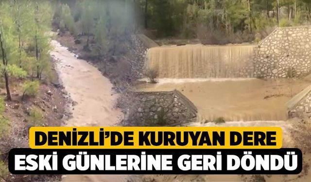Denizli’de Kuruyan Dere Eski Günlerine Geri Döndü