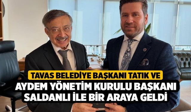 Tavas Belediye Başkanı Tatık ve AYDEM Yönetim Kurulu Başkanı Saldanlı ile bir araya geldi
