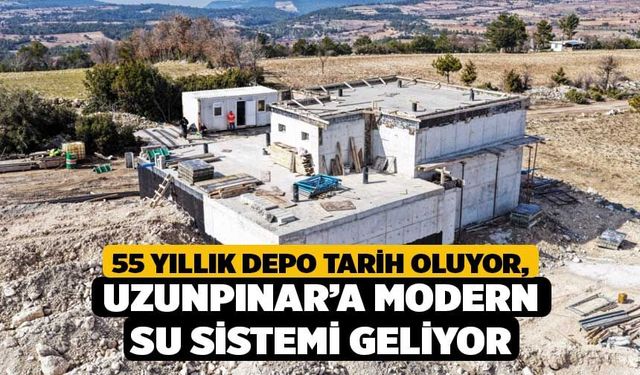 55 Yıllık Depo Tarih Oluyor, Uzunpınar’a Modern Su Sistemi Geliyor