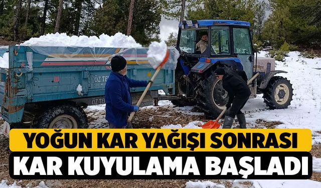 Çameli'de Kar Kuyulama İşlemi Başladı