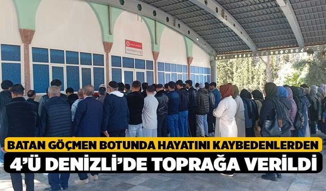 Batan Göçmen Botunda Hayatını Kaybedenlerden 4’ü Denizli’de Toprağa Verildi